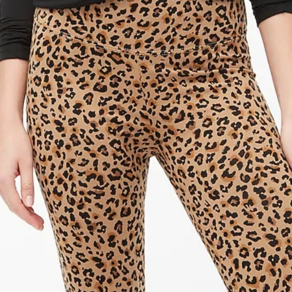 J Crew Leopard Cropped Everyday Leggings Size XL - Picture 3 of 6